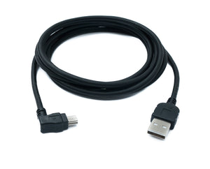 SYSTEM-S USB 2.0 cable 200 cm Mini B male to A male angled in black