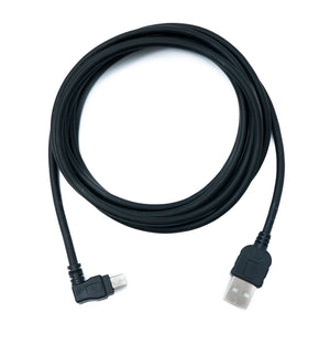 SYSTEM-S USB 2.0 cable 200 cm Mini B male to A male angled in black
