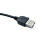 SYSTEM-S USB 2.0 Kabel 200 cm Mini B Stecker zu A Stecker Winkel in Schwarz