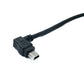 SYSTEM-S USB 2.0 Kabel 200 cm Mini B Stecker zu A Stecker Winkel in Schwarz