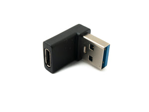 Adattatore USB 3.1 tipo C femmina a 3.0 tipo A maschio angolo cavo nero