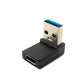 Adattatore USB 3.1 tipo C femmina a 3.0 tipo A maschio angolo cavo nero