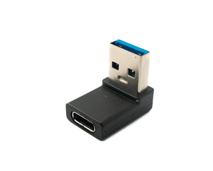 Adattatore USB 3.1 tipo C femmina a 3.0 tipo A maschio angolo cavo nero