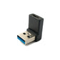 Adattatore USB 3.1 tipo C femmina a 3.0 tipo A maschio angolo cavo nero