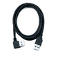 Cable USB 3.0 SYSTEM-S de 100 cm tipo A adaptador macho a macho en ángulo en color negro
