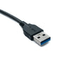 Cable USB 3.0 SYSTEM-S de 100 cm tipo A adaptador macho a macho en ángulo en color negro