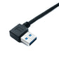 Cable USB 3.0 SYSTEM-S de 100 cm tipo A adaptador macho a macho en ángulo en color negro