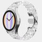 SYSTEM-S bracelet 20 mm made of PC for Samsung Galaxy Watch 5 4 Smartwatch in glitter white