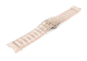 SYSTEM-S bracelet 20 mm made of PC for Samsung Galaxy Watch 5 4 Smartwatch in glitter pink