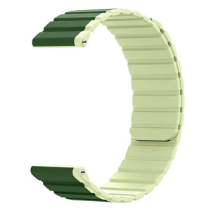 SYSTEM-S bracelet 22 mm made of silicone magnetic for Samsung Galaxy Watch 5 4 in green