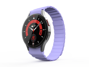 SYSTEM-S bracelet 20 mm made of silicone magnetic for Samsung Galaxy Watch 5 4 in purple