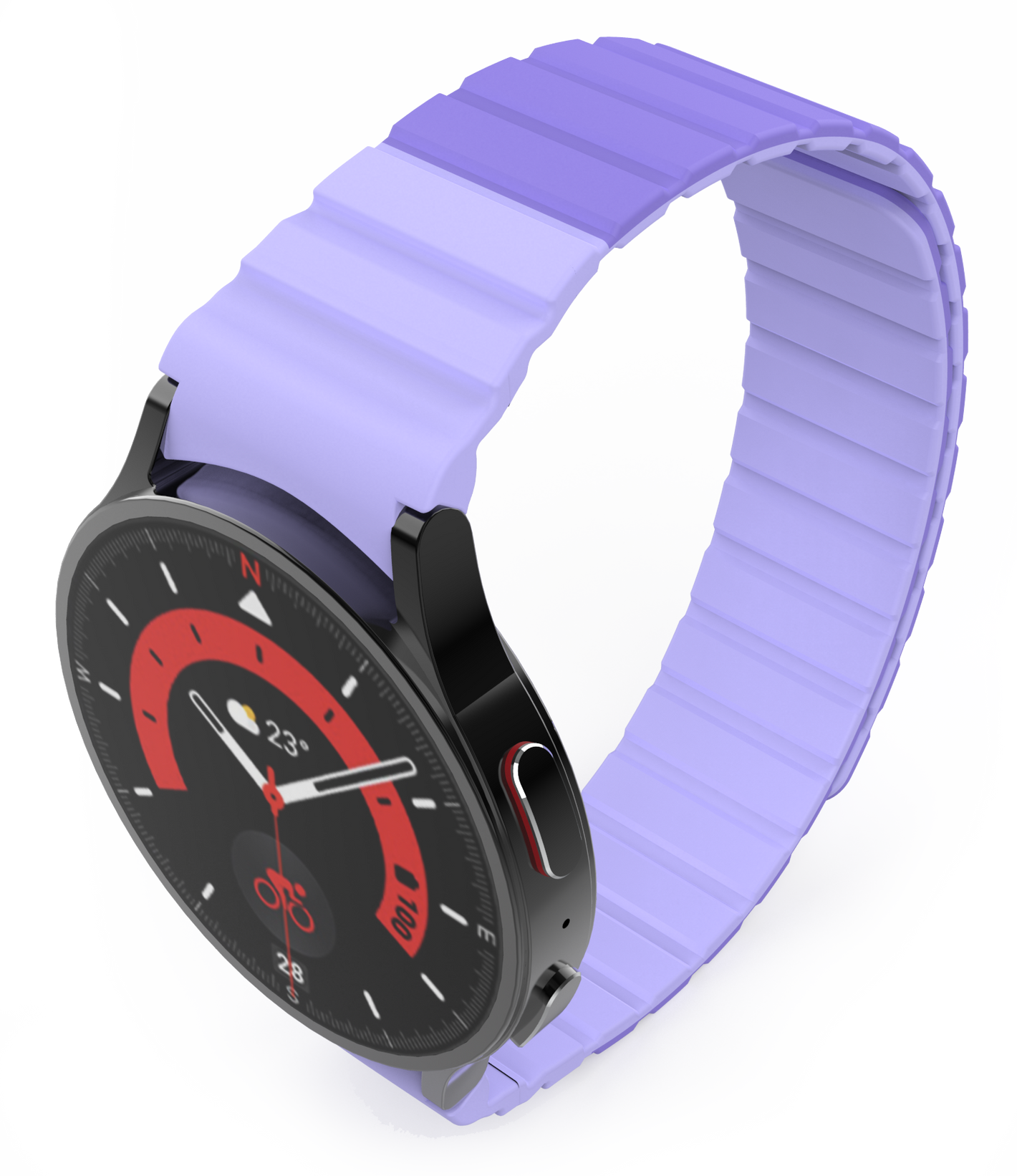 SYSTEM-S bracelet 20 mm made of silicone magnetic for Samsung Galaxy Watch 5 4 in purple