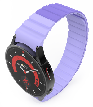 Bracelet magnétique en silicone 20 mm pour Samsung Galaxy Watch 5 4 en violet