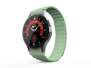 SYSTEM-S bracelet 20 mm made of silicone magnetic for Samsung Galaxy Watch 5 4 in green