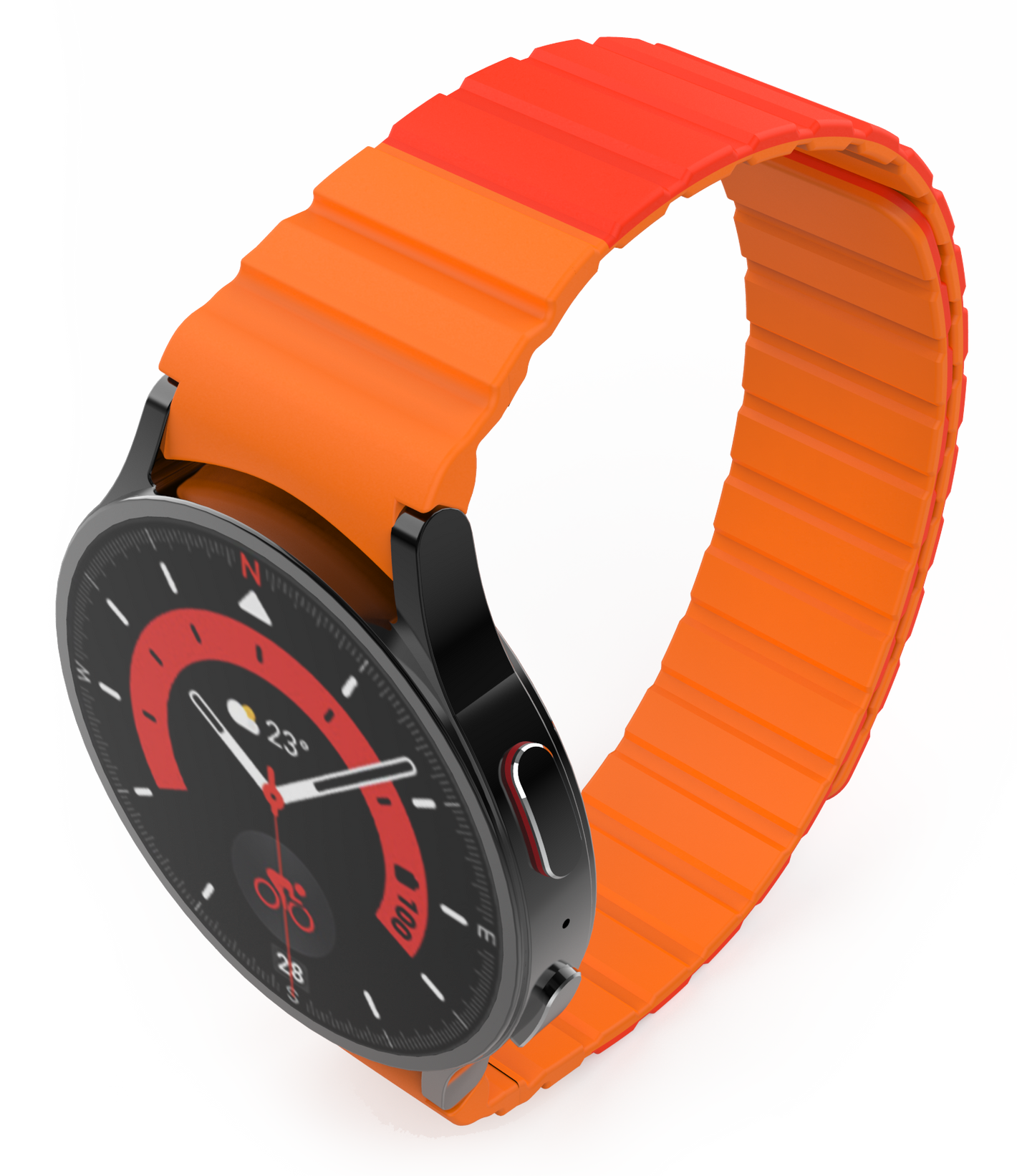 Bracciale magnetico in silicone da 20 mm per Samsung Galaxy Watch 5 4 in rosso