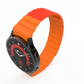 SYSTEM-S Armband 20 mm aus Silikon magnetisch für Samsung Galaxy Watch 5 4 in Rot