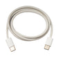 SYSTEM-S USB 3.1 Type C Cable 100 cm Male to Male 5 Gbit/s Braided Adapter White