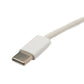 SYSTEM-S USB 3.1 Type C Cable 100 cm Male to Male 5 Gbit/s Braided Adapter White