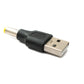 SYSTEM-S DC Adapter 20V 5.5 x 2.5 plug to USB 2.0 plug cable in black