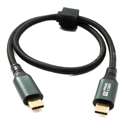 SYSTEM-S USB 3.2 Gen 2 8K 50cm Cable Type C Male to Male Braided 20Gbps 100W Compatible for iPhone 15