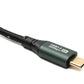SYSTEM-S USB 3.2 Gen 2 8K 50 cm Kabel Typ C Stecker zu Stecker geflochten 20 Gbit/s 100 W kompatibel für iPhone 15