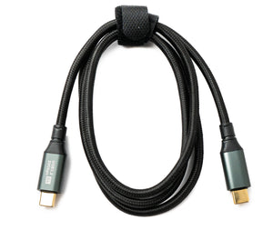 SYSTEM-S USB 3.2 Gen 2 8K 100 cm Kabel Typ C Stecker zu Stecker geflochten 20 Gbit/s 100 W kompatibel für iPhone 15