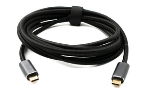 SYSTEM-S USB 3.2 Gen 2 3 m Kabel Typ C Stecker zu Stecker geflochten 20 Gbit/s 100 W Adapter