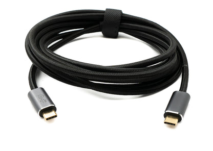 SYSTEM-S USB 3.2 Gen 2 3m Cable Type C Male to Male Braided 20Gbps 100W Adapter