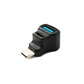 SYSTEM-S USB Y Adapter 3.1 Typ C Stecker zu Buchse & A Buchse Winkel 5 Gbit/s Kabel in Schwarz