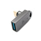 SYSTEM-S USB 3.1 Gen 2 Typ C Adapter Stecker zu A Buchse Winkel Kabel 10 Gbit/s 100W in Schwarz