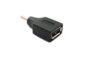 Adaptateur SYSTEM-S DC 20V 2,5 x 0,7 mâle vers câble USB 2.0 femelle en noir