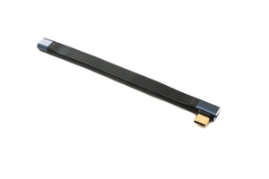 SYSTEM-S USB4 USB 10 cm Kabel Typ C Stecker zu Buchse Winkel flach 40 Gbit/s 240 W USB 4.0 Kabel