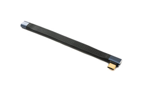 SYSTEM-S USB4 10 cm Kabel Typ C Stecker zu Buchse Winkel flach 40 Gbit/s 240 W USB 4.0 Kabel Adapter