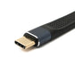 SYSTEM-S USB4 10 cm Kabel Typ C Stecker zu Stecker Winkel flach 40 Gbit/s 240 W USB 4.0 Kabel Adapter