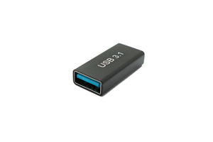 SYSTEM-S USB 3.1 Adapter Typ C Buchse zu 3.0 A Buchse 5 Gbit/s Kabel in Schwarz