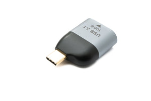 SYSTEM-S USB 3.1 Gen 2 Typ C Adapter Stecker zu A Buchse Kabel 10 Gbit/s 100W in Grau