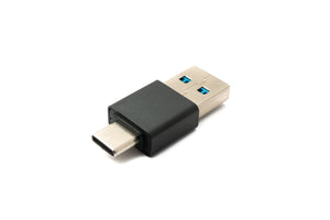 Adaptateur SYSTEM-S USB 3.0 type A mâle vers 3.1 C mâle, câble unidirectionnel 5 Gbit/s en noir