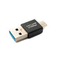 SYSTEM-S USB 3.0 Adapter Typ A Stecker zu 3.1 C Stecker unidirektional 5 Gbit/s Kabel in Schwarz