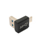 SYSTEM-S USB 3.0 adapter type A male to 3.1 C male unidirectional angle 5 Gbit/s cable in black