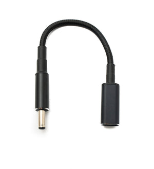 SYSTEM-S DC 20V Kabel 15 cm 4,5 x 3,0 Stecker zu USB 3.1 Typ C Buchse geflochten für HP