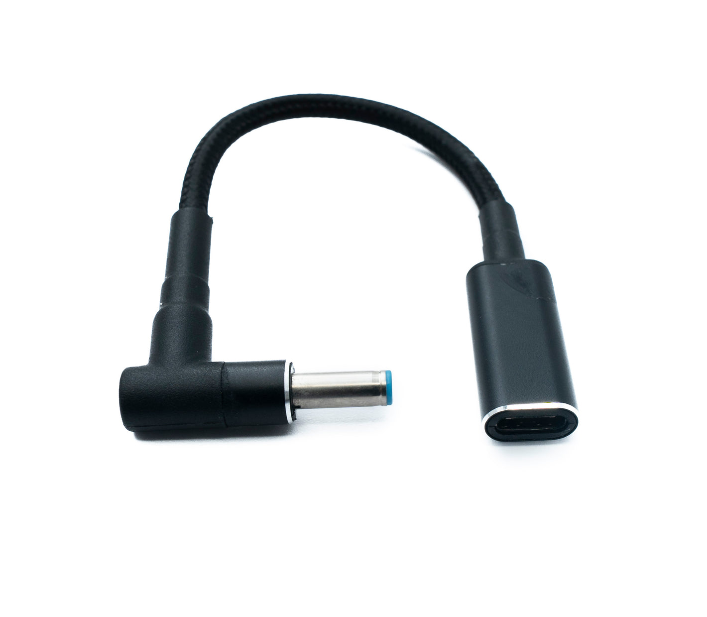 SYSTEM-S DC 20V Kabel 15 cm 4,5 x 3,0 Stecker zu USB 3.1 Typ C Buchse geflochten für HP