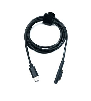 SYSTEM-S USB 3.1 Kabel 150 cm Ladekabel für Microsoft Surface in Schwarz