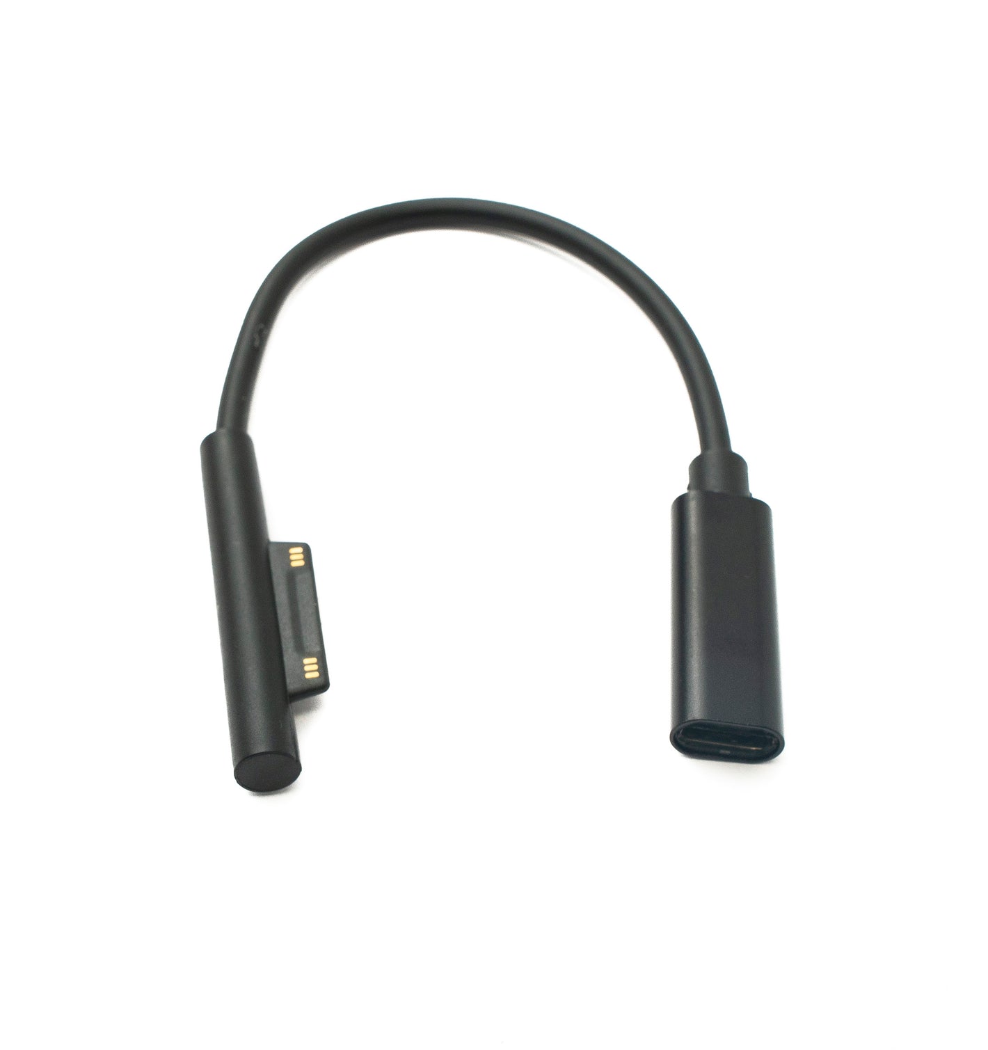 SYSTEM-S USB 3.1 Kabel 15 cm Typ C Buchse Ladekabel für Microsoft Surface Schwarz