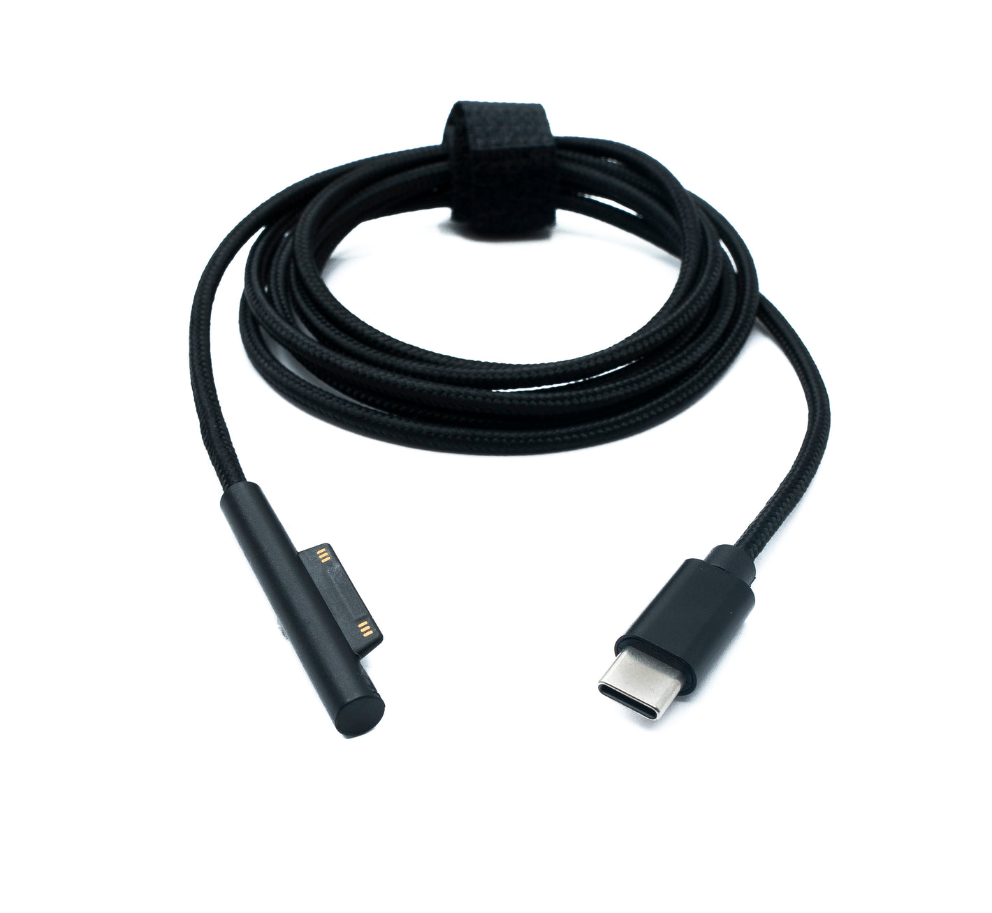 SYSTEM-S USB 3.1 Kabel 150 cm Ladekabel für Microsoft Surface geflochten in Schwarz