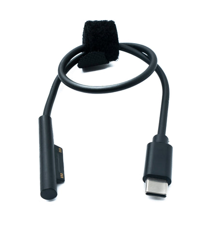 SYSTEM-S USB 3.1 Kabel 30 cm Ladekabel für Microsoft Surface in Schwarz