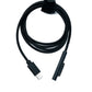 SYSTEM-S USB 3.1 Kabel 100 cm Ladekabel für Microsoft Surface geflochten in Schwarz