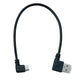 SYSTEM-S USB 2.0 Kabel 20 cm Micro B Stecker zu Typ A Stecker Left Angled Winkel