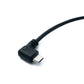 SYSTEM-S USB 2.0 Kabel 20 cm Micro B Stecker zu Typ A Stecker Left Angled Winkel