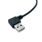 SYSTEM-S USB 2.0 Kabel 20 cm Micro B Stecker zu Typ A Stecker Left Angled Winkel