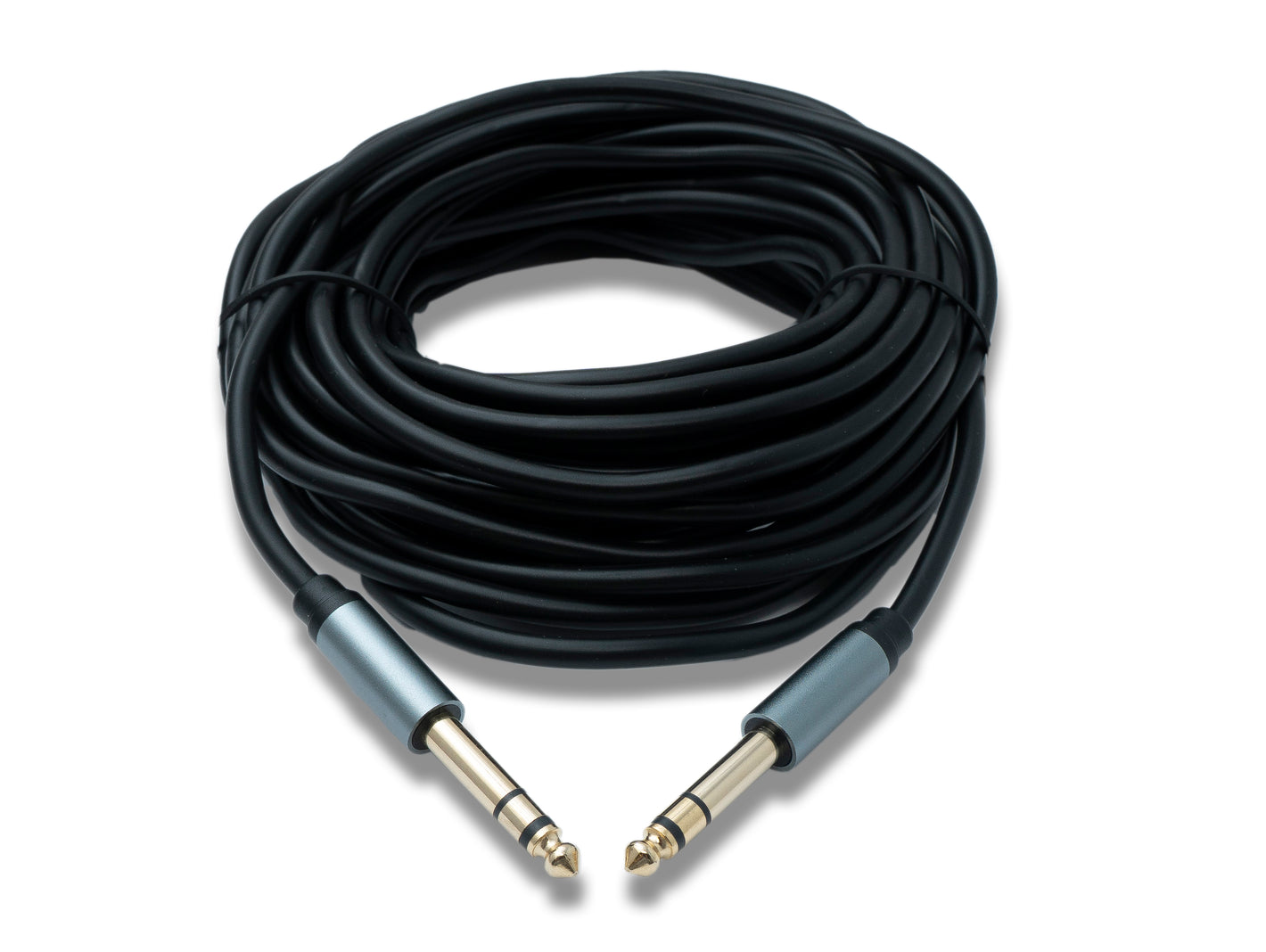SYSTEM-S Audio Klinke Kabel 10 m AUX 6,35 mm 3 polig TRS Stecker zu Stecker Adapter